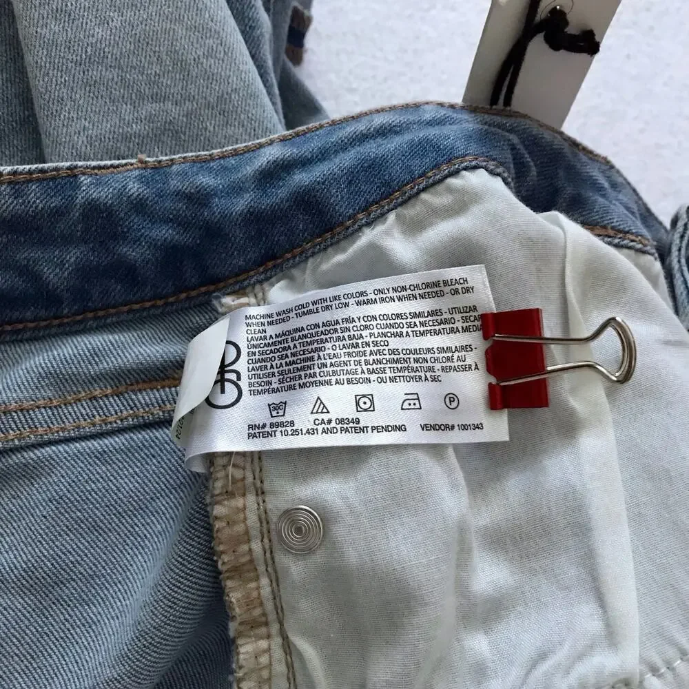 Frayed Jeans NWT High Rise Baggy Shorts Women 28